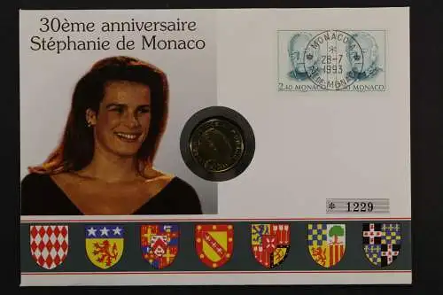 Monaco, Prinzessin Stephanie, 1993. Numisbrief - 207452