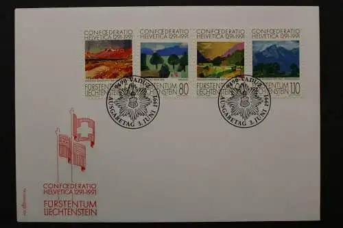 Liechtenstein, MiNr. 1016-1019, FDC - 205143