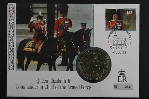 Großbritannien, Queen Elizabeth, Commander in Chief, 1993, Numisbrief - 207486