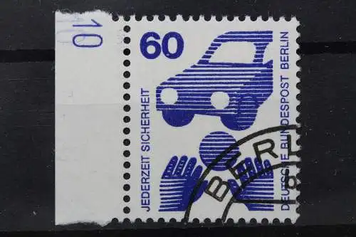 Berlin, MiNr. 409 A linker Rand mit DZ 10, gestempelt - 206391