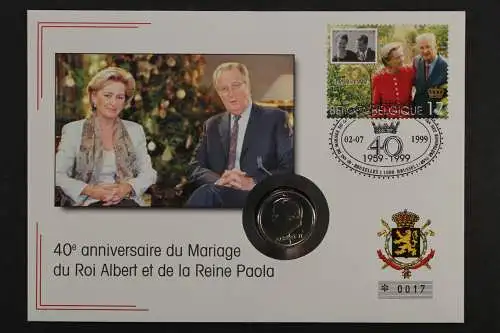 Belgien, Albert und Paola, 1999, Numisbrief - 207400