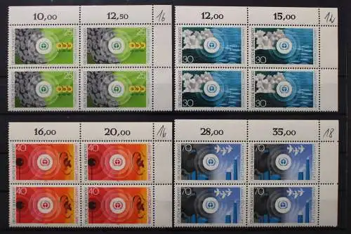 Deutschland, MiNr. 774-777 Viererblöcke Ecke rechts oben, postfrisch - 207268