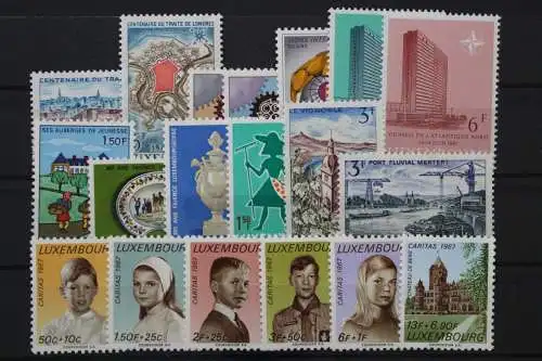 Luxemburg, MiNr. 746-764 Jahrgang 1967, postfrisch - 208693