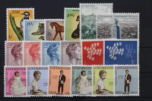 Luxemburg, MiNr. 637-654 Jahrgang 1961, postfrisch - 208698