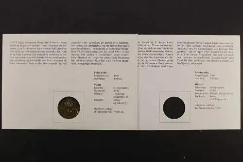 Dänemark, 55. Geburtstag v. Königin Margarethe, 1995, Numisbrief - 207461