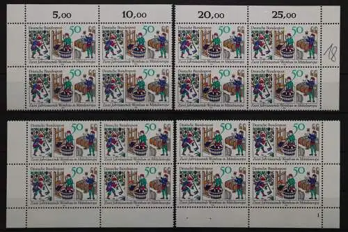 Deutschland (BRD), MiNr. 1063 Viererblock alle 4 Ecken FN 1, postfrisch - 207580