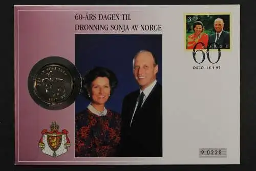 Norwegen, Geburtstag Königin Sonja, 1997, Numisbrief - 207404