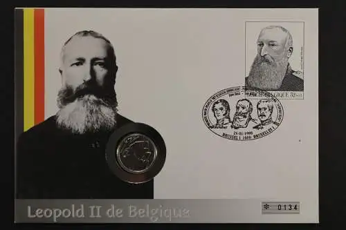 Belgien, Leopold II., 1999, Numisbrief - 207423