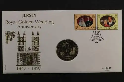 Jersey, Royal Golden Wedding, 1997, Numisbrief - 207492