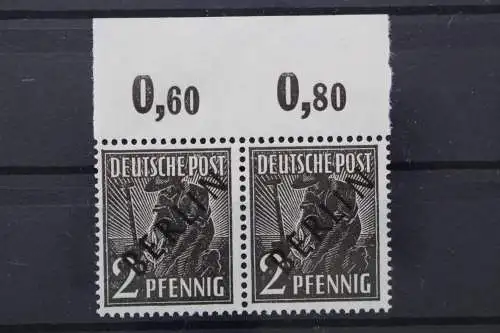 Berlin, MiNr. 1, waagerechtes Paar, Oberrand ndgz, postfrisch - 210053