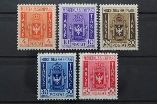 Albanien Portomarken, MiNr. 35-39, Falz - 209021