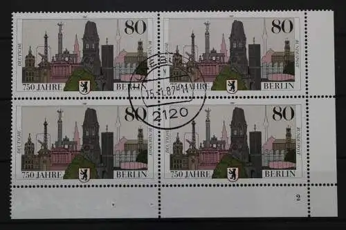 Deutschland, MiNr. 1306 Viererblock Ecke rechts unten, FN 2, gestempelt - 210632