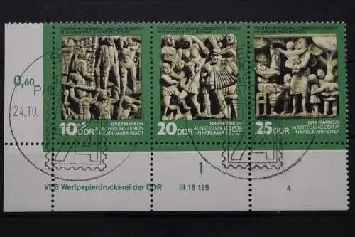 DDR, MiNr. 1988-1990 Zd, Ecke links unten, DV 4, ESST - 209267