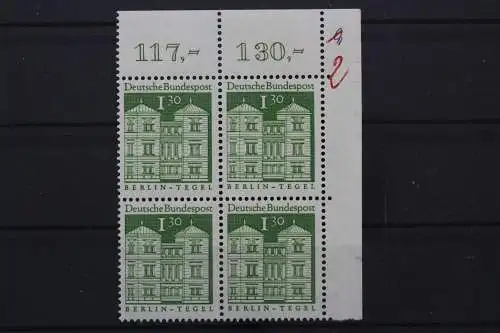 Deutschland (BRD), MiNr. 502 Viererblock Ecke rechts oben, postfrisch - 210722