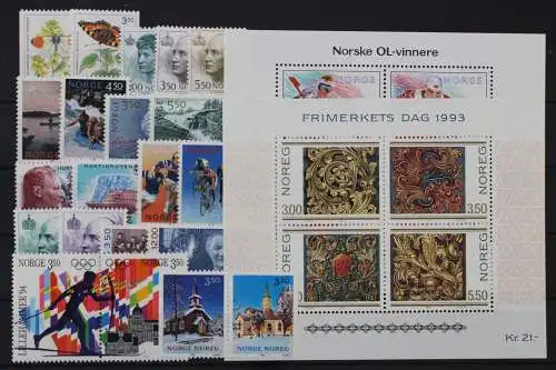 Norwegen, MiNr. 1114-1142, Jahrgang 1993, postfrisch - 211358