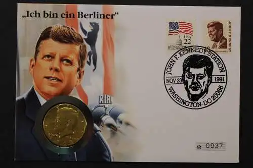 USA, Kennedy "Ich bin ein Berliner",25.11.1991, Numisbrief - 662679