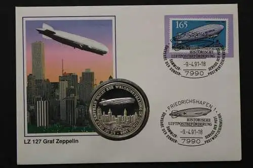 Deutschland, Numisbrief, LZ 127 Graf Zeppelin, 9.4.1991 - 662752