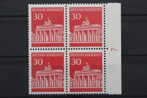 Deutschland, MiNr. 508 v Viererblock, rechter Rand mit DZ 7, postfrisch - 210710