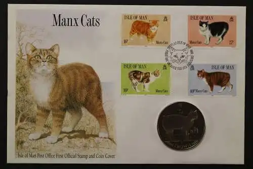 Isle of Man, Numisbrief, Katzen, 1989 - 662641