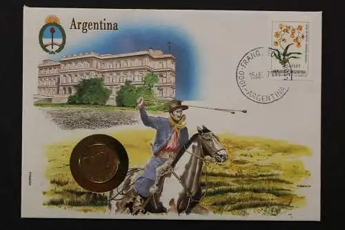 Argentinien, Reiter, Numisbrief vom 15.4.1987 - 662701