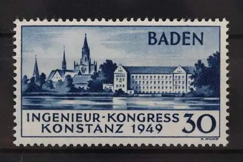 Fz. Baden, MiNr. 46 II, ungebraucht, BPP Signatur - 211340