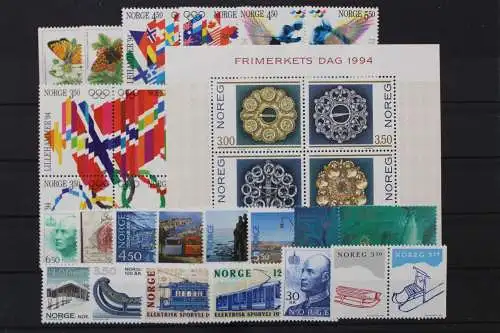 Norwegen, MiNr. 1143-1171, Jahrgang 1994, postfrisch - 211356