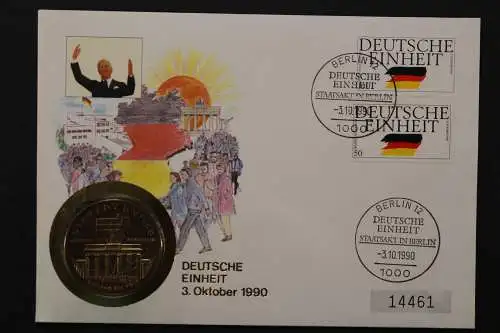 Deutschland, Numisbrief, Deutsche Einheit mit 5 Dollar Marshall-Inseln - 662756