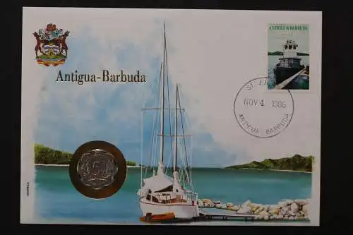 Antigua-Barbuda, Segelschiff, Numisbrief vom 4.11.1986 - 662712