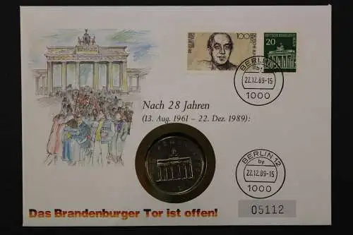 Deutschland, Numisbrief, Das Brandenburger Tor ist offen, 22.12.1989 - 662754