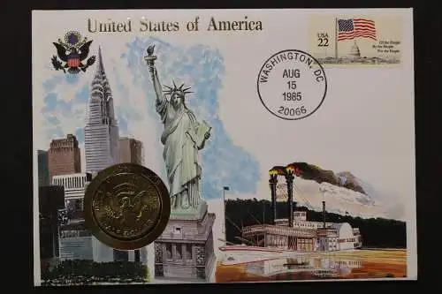 USA, Freiheitsstatue, Numisbrief vom 15.8.1985 - 662695