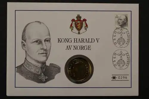 Norwegen, Harald V., 5 Kronen, 23.2.1993, Numisbrief - 662656