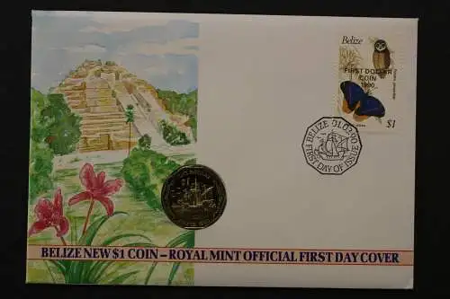 Belize, Numisbrief vom 1.3.1990 - 662705