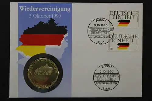 Deutschland, Wiedervereinigung 3.10.1990, Silbermedaille, 999er - 662753