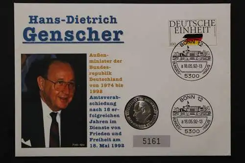 Deutschland, Numisbrief, Gentscher mit 999er Silber ECU, 18.5.1992 - 662757