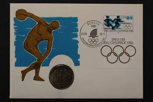 DDR, Numisbrief, Olympiade 1988, mit 10 Mark DDR - 662738