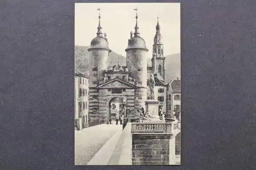 Heidelberg, Brückentor der alten Neckarbrücke, Denkmal Kurfürst Theodor - 423908