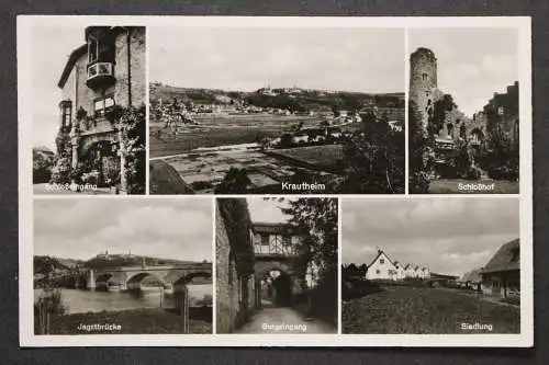 Krautheim, Schloßeingang, Schloßhof, Burgeingang, Jagstbrücke - 423977