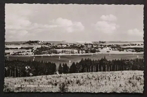 Körbecke/Möhnesee, Blick zum Ort, Segelschiffe - 424134