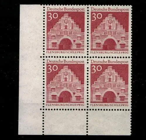 Deutschland (BRD), MiNr. 493 Viererblock Ecke links unten, postfrisch - 609012