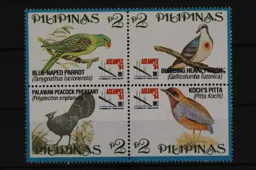 Philippinen, Vögel, MiNr. 2452-2455 Viererblock, postfrisch - 615852