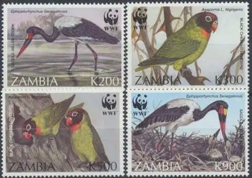 Sambia, Vögel, MiNr. 656-659, postfrisch - 692305