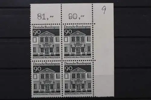 Deutschland (BRD), MiNr. 499 Viererblock Ecke rechts oben, postfrisch - 212450