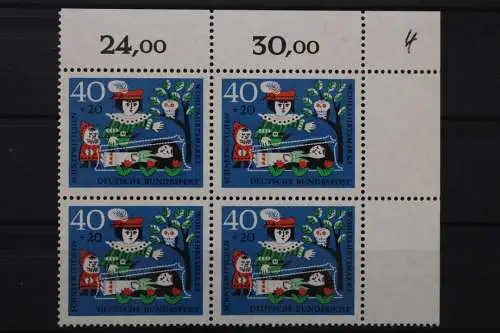 Deutschland (BRD), MiNr. 388 Viererblock Ecke rechts oben, postfrisch - 212456