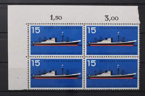 Deutschland (BRD), MiNr. 257 Viererblock Ecke links oben, postfrisch - 212497