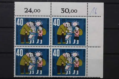 Deutschland (BRD), MiNr. 372 Viererblock Ecke rechts oben, postfrisch - 212465