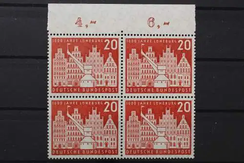 Deutschland (BRD), MiNr. 230 Viererblock Oberrand, postfrisch - 212509