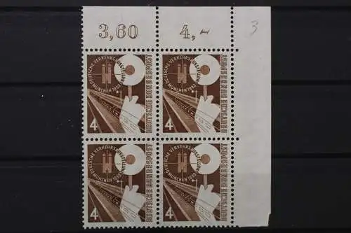 Deutschland (BRD), MiNr. 167 Viererblock Ecke rechts oben, postfrisch - 212516