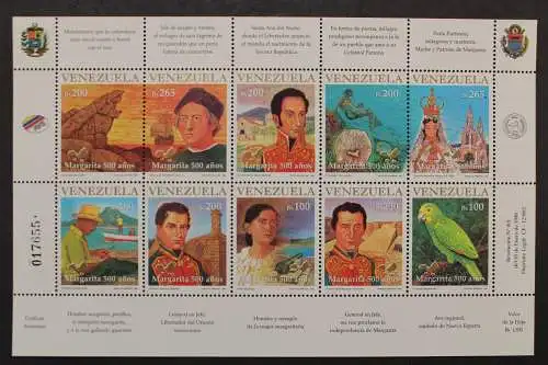 Venezuela, MiNr. 3187-3196 Kleinbogen, postfrisch - 212865