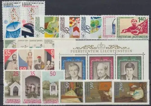 Liechtenstein, MiNr. 937-959, Jahrgang 1988, postfrisch - 692780