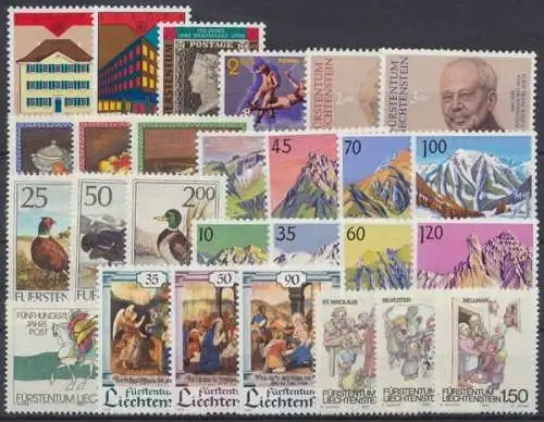 Liechtenstein, MiNr. 984-1010, Jahrgang 1990, postfrisch - 693129